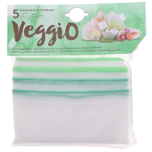 Veggio - Återanvändningsbara Frukt- & Gröntpåsar 5-pack