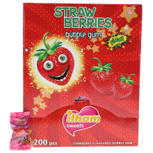 ilham sweets - 6-pack  Tuggummi Jordgubbar 200pcs