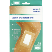 Svea Medicare - Sterilt snabbförband 100% vattentätt 10x15 cm 5 st