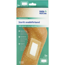 Svea Medicare - Sterilt snabbförband 100% vattentätt 10x20 cm 5 st