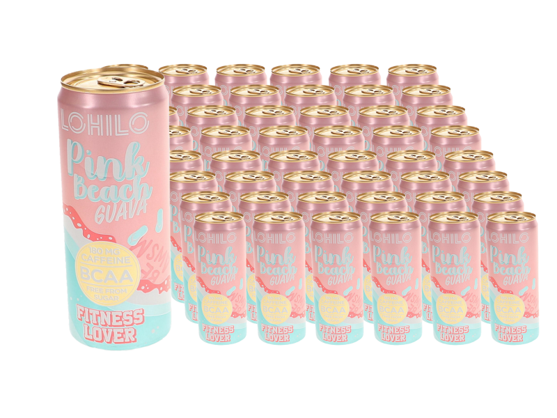 Lohilo Energidryck Pink Beach Tropisk Guava 48-pack