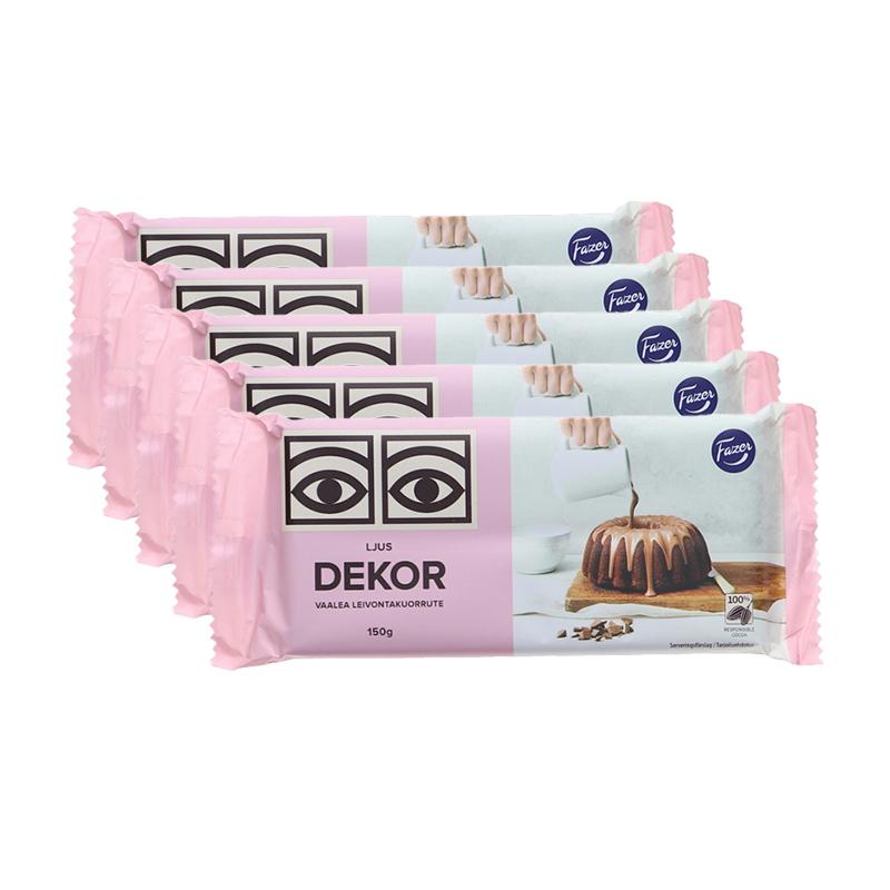 Fazer Dekor Ljus Choklad 5-pack