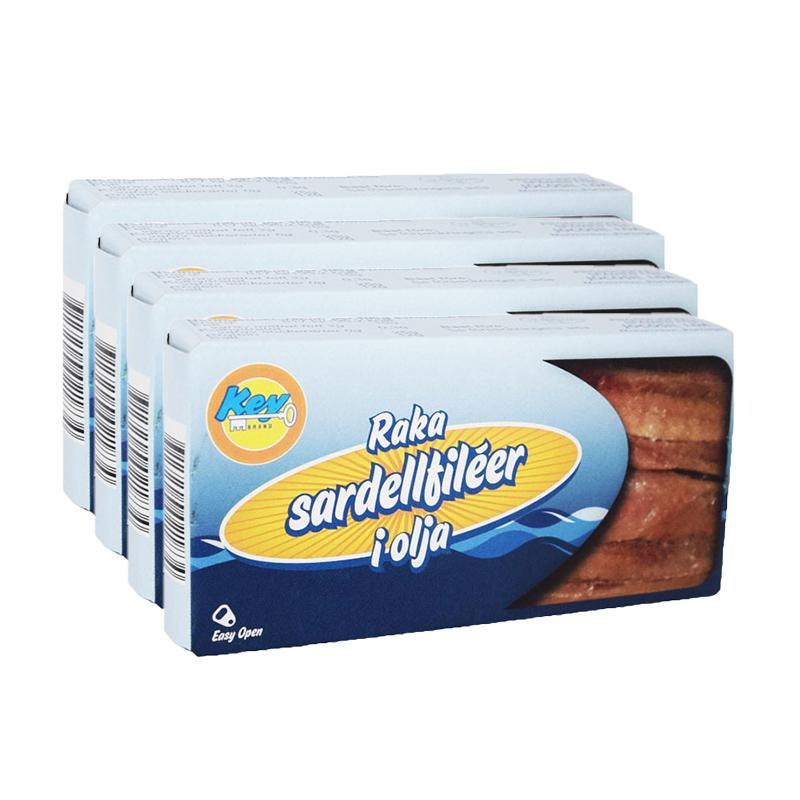 Key Sardellfiléer "Raka" Olja 4-pack