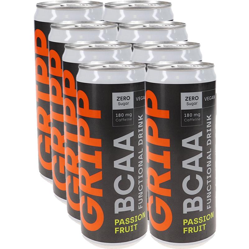 GRIPP Functional Drink BCAA Passionsfrukt 8-pack