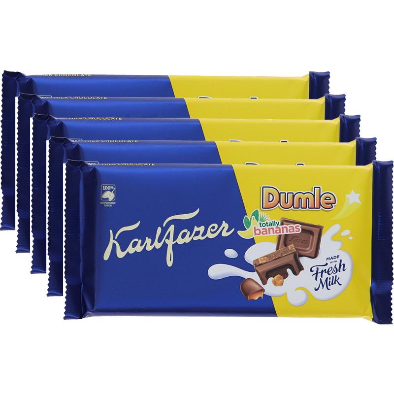 Fazer Mjölkchoklad Dumle Banan 5-pack