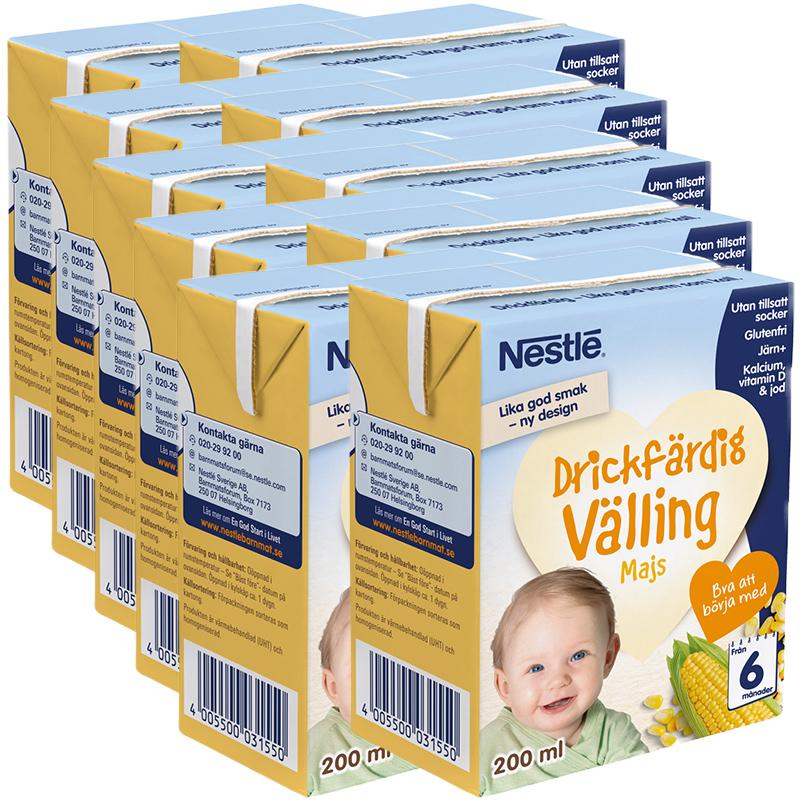 Nestlé Drickfärdig Välling Majs 10-pack