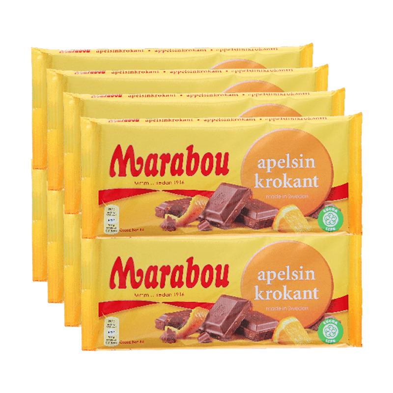 Marabou Mjölkchoklad Apelsinkrokant 8-pack