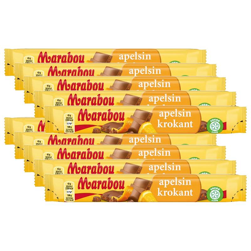 Läs mer om Marabou Apelsinkrokant 10-pack