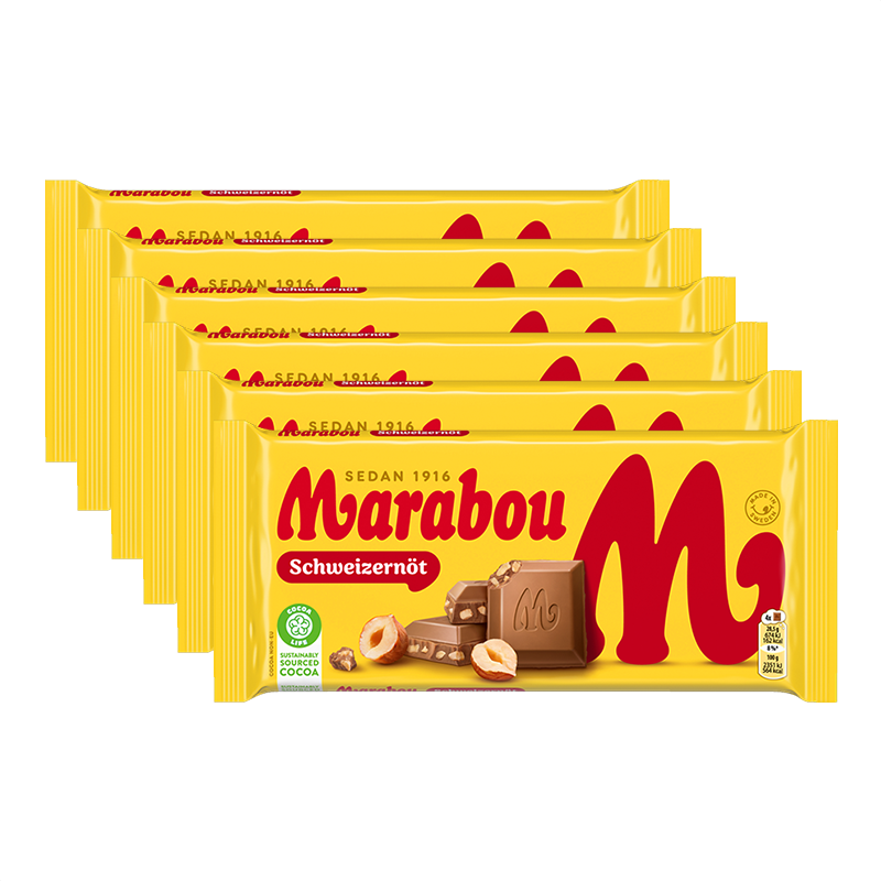 Marabou Mjölkchoklad Schweizernöt 6-pack
